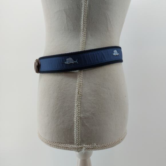 Vineyard Vines Belt Fishing Blue Ocean Marlin Moffit Sailing - Picture 7 of 12